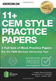 Book cover of: 11+ CEM Style Practice Papers: 3 Full Sets of Mock Practice Papers for the CEM (Durham University) Test