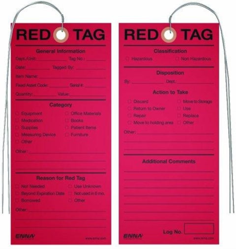 Lean Healthcare 5S Red Tags