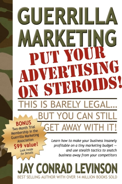Book cover of: Guerrilla Marketing. By: Jay Conrad Levinson