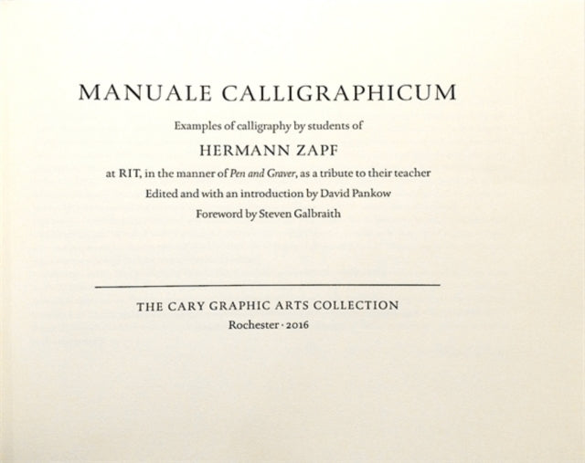Book cover of: Manuale Calligraphicum. By: Jerry Kelly