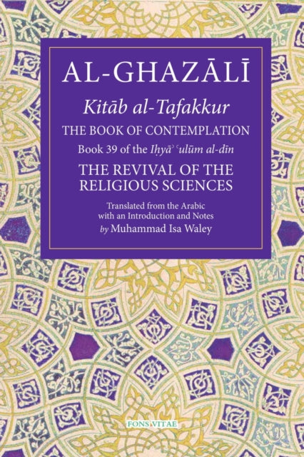 Book cover of: Book of Contemplation. By: Abu Hamid al-Ghazali