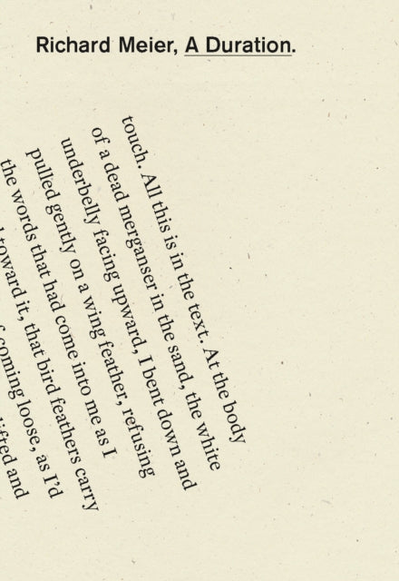 Book cover of: Duration. By: Richard Meier