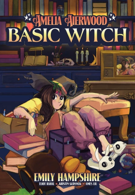 Book cover of: Amelia Aierwood - Basic Witch. By: Emily Hampshire