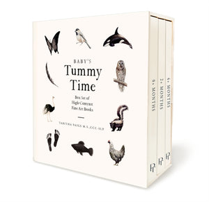 Baby's Tummy Time Book Box Set, A 3-Book Box Set of High-Contrast Art for Visual Stimulation at Tummy Time