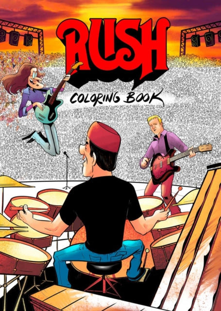 Book cover of: RUSH Coloring Book. By: David Calcano