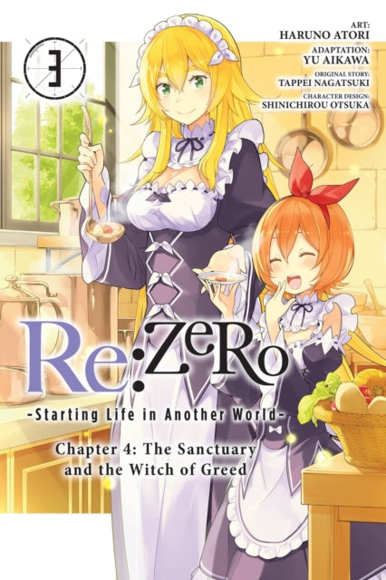 Book cover of: Re:ZERO -Starting Life in Another World-, Chapter 4: The Sanctuary and the Witch of Greed, Vol. 3 (manga). By: 長月達平