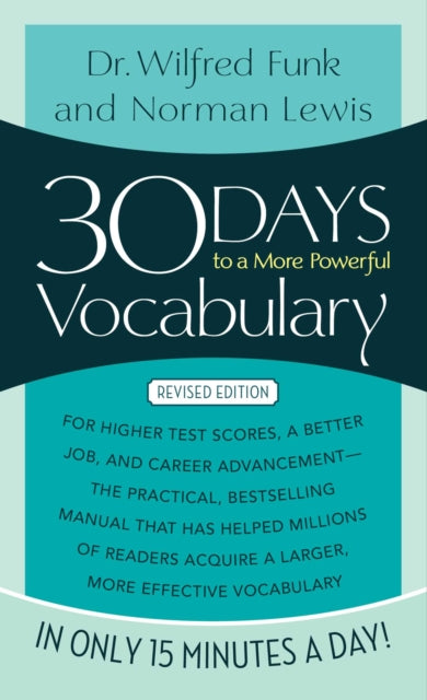 Book cover of: 30 Days to a More Powerful Vocabulary. By: Norman Lewis