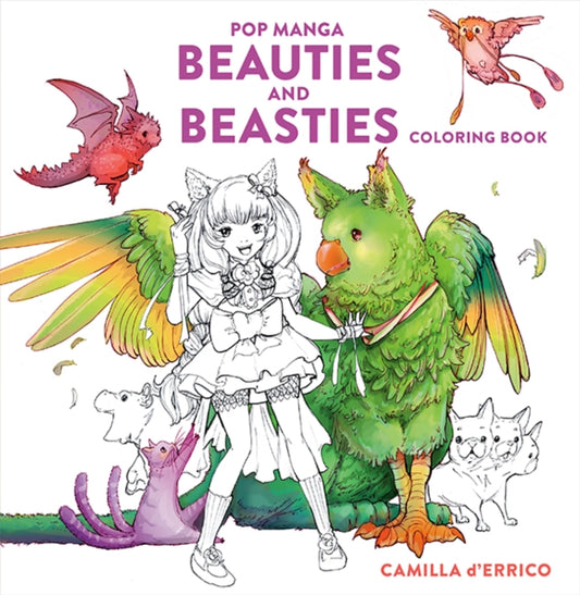 Book cover of: Pop Manga Beauties and Beasties Coloring Book. By: Camilla d'Errico