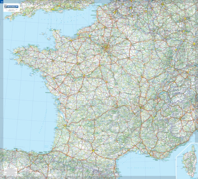 Book cover of: France - Michelin rolled & tubed wall map Encapsulated