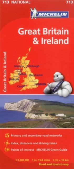 Book cover of: Great Britain & Ireland 2023 - Michelin National Map 713. By: Michelin