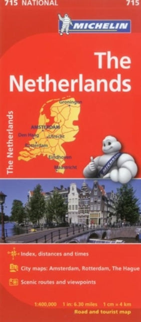 Book cover of: Netherlands - Michelin National Map 715. By: Michelin