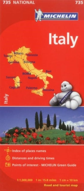 Book cover of: Italy - Michelin National Map 735. By: Michelin Travel & Lifestyle