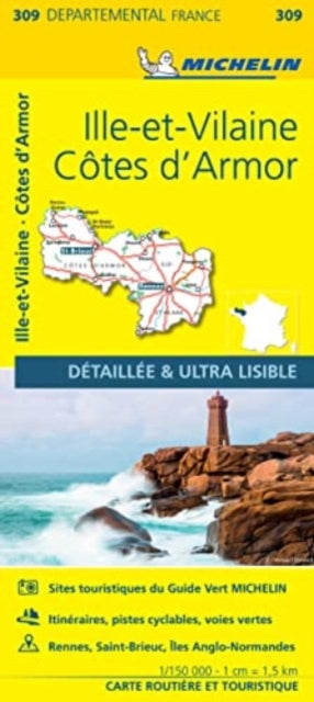 Book cover of: Cotes-d'Armor, Ille-et-Vilaine - Michelin Local Map 309