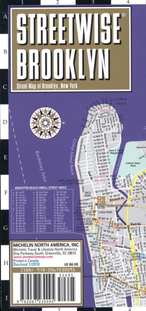 Book cover of: Streetwise Brooklyn Map - Laminated City Center Street Map of Brooklyn, New York. By: Michelin