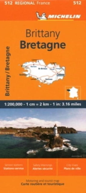 Book cover of: Brittany - Michelin Regional Map 512