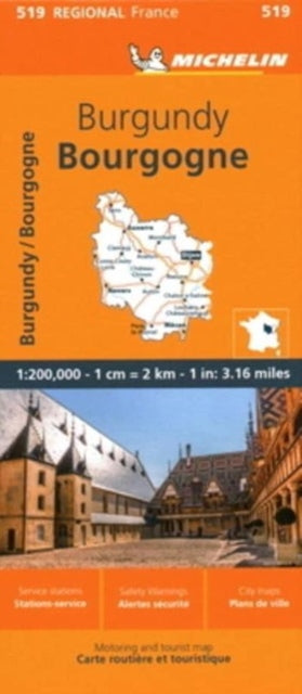 Book cover of: Burgundy - Michelin Regional Map 519