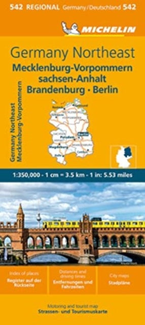 Book cover of: Germany Northeast - Michelin Regional Map 542
