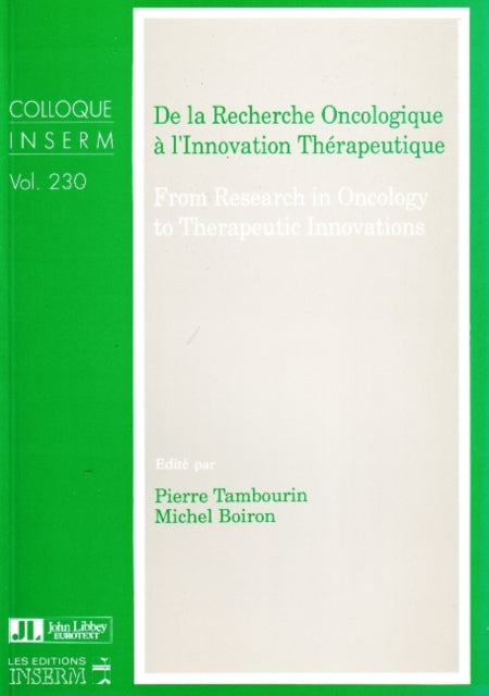 Book cover of: From Research in Oncology to Therapeutic Innovations. By: Michel Boiron