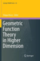 Book cover of: Geometric Function Theory in Higher Dimension. By: Filippo Bracci