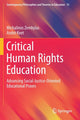 Book cover of: Critical Human Rights Education. By: Michalinos Zembylas