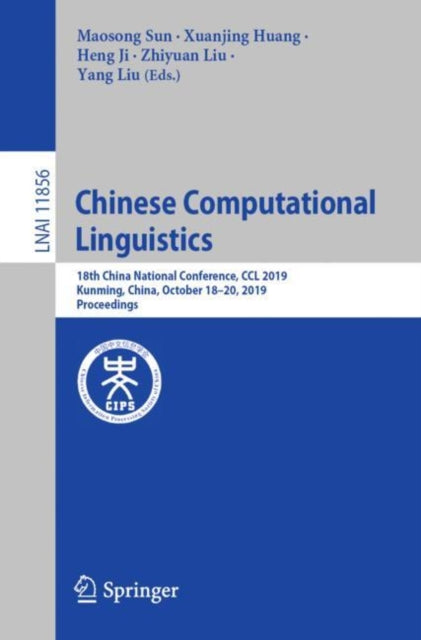 Book cover of: Chinese Computational Linguistics. By: Maosong Sun