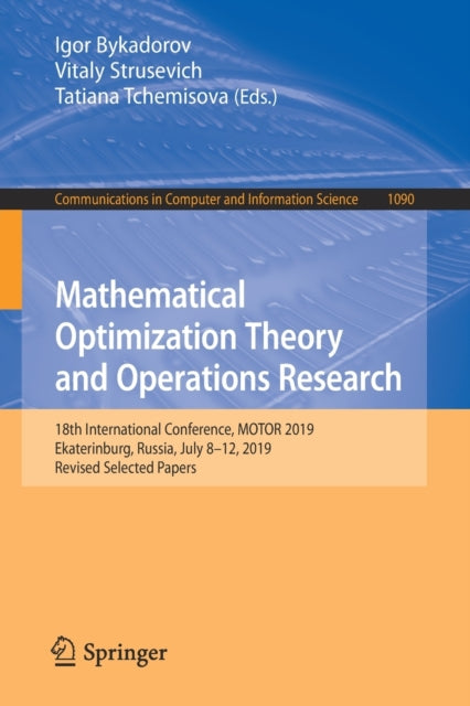 Book cover of: Mathematical Optimization Theory and Operations Research. By: Igor Bykadorov