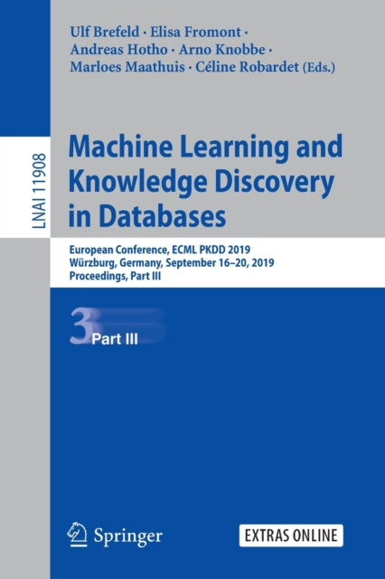 Book cover of: Machine Learning and Knowledge Discovery in Databases. By: Ulf Brefeld