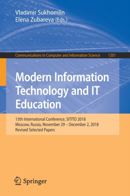 Book cover of: Modern Information Technology and IT Education. By: Vladimir Sukhomlin