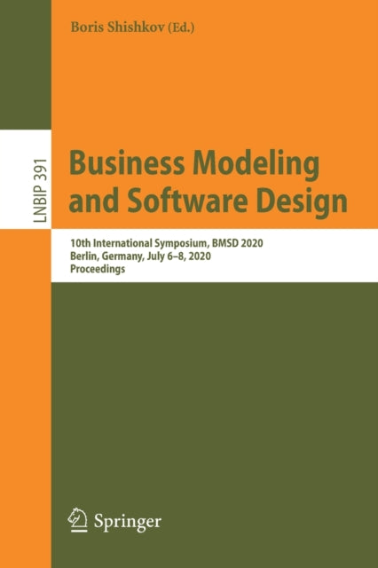 Book cover of: Business Modeling and Software Design. By: Boris Shishkov