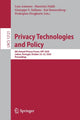 Book cover of: Privacy Technologies and Policy. By: Luis Antunes