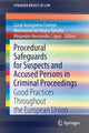 Book cover of: Procedural Safeguards for Suspects and Accused Persons in Criminal Proceedings. By: Coral Arangüena Fanego