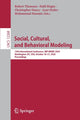 Book cover of: Social, Cultural, and Behavioral Modeling. By: Thomson, Robert