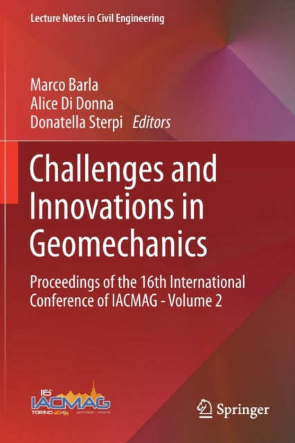 Book cover of: Challenges and Innovations in Geomechanics. By: Marco Barla