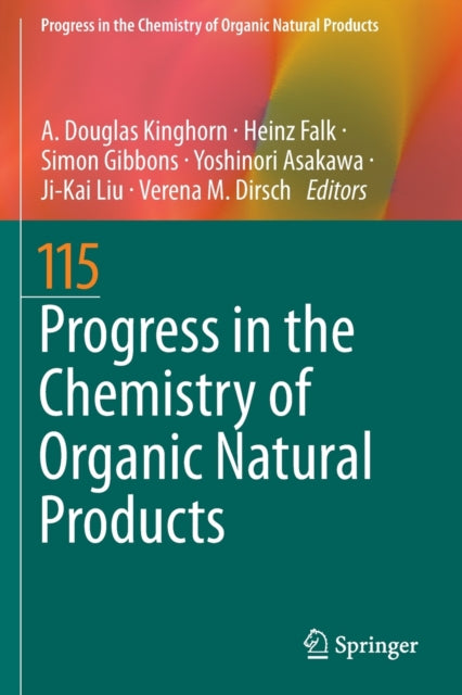 Book cover of: Progress in the Chemistry of Organic Natural Products 115. By: A. Douglas Kinghorn