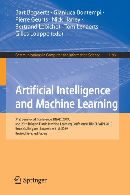 Book cover of: Artificial Intelligence and Machine Learning. By: Bart Bogaerts