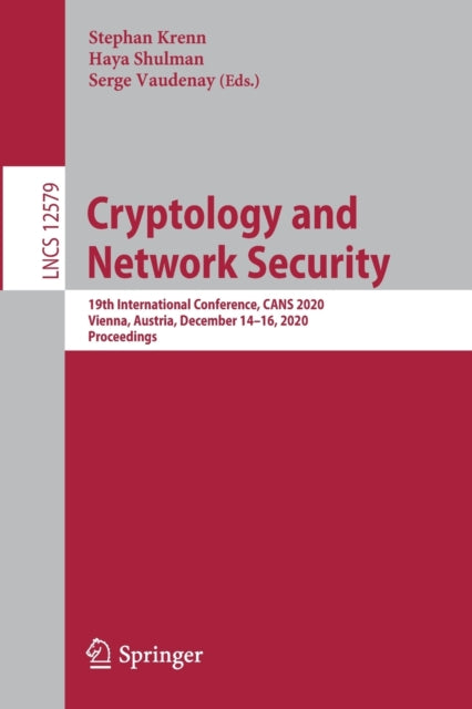 Book cover of: Cryptology and Network Security. By: Stephan Krenn
