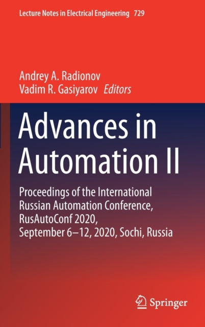 Book cover of: Advances in Automation II. By: Andrey A. Radionov
