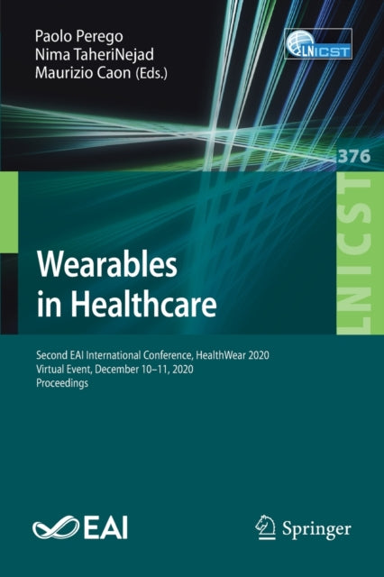 Book cover of: Wearables in Healthcare. By: Paolo Perego