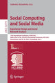 Book cover of: Social Computing and Social Media: Experience Design and Social Network Analysis. By: Gabriele Meiselwitz