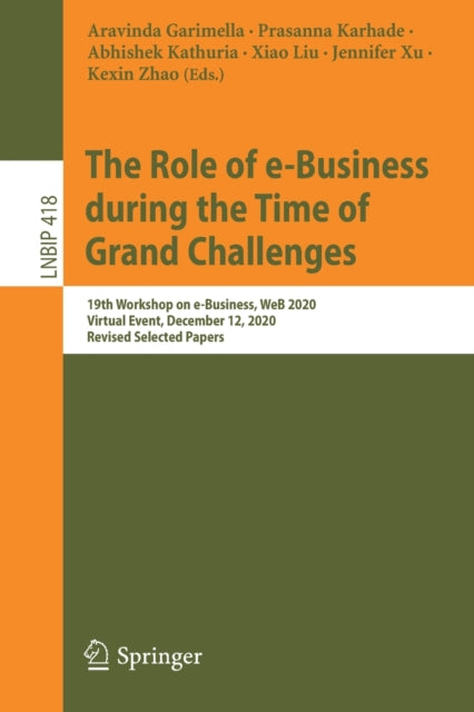 Book cover of: Role of e-Business during the Time of Grand Challenges. By: Aravinda Garimella