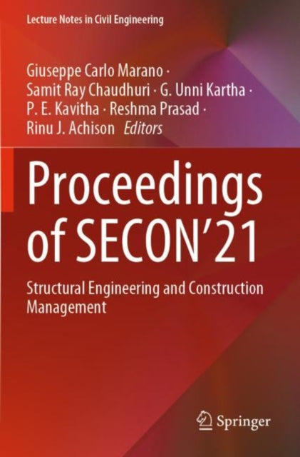 Book cover of: Proceedings of SECON’21. By: Giuseppe Carlo Marano