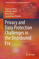 Book cover of: Privacy and Data Protection Challenges in the Distributed Era. By: Eugenia Politou