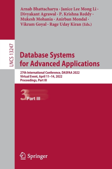 Book cover of: Database Systems for Advanced Applications. By: Farzin Asadi