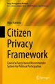Book cover of: Citizen Privacy Framework. By: Aigul Kaskina