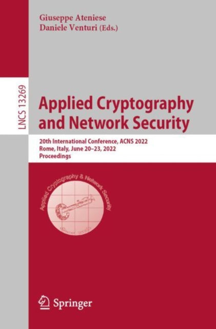 Book cover of: Applied Cryptography  and Network Security. By: Giuseppe Ateniese