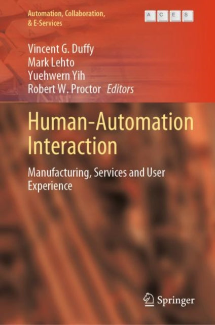 Book cover of: Human-Automation Interaction. By: Vincent G. Duffy