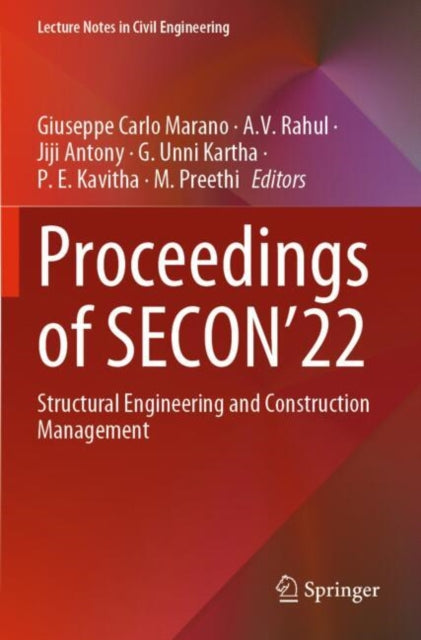 Book cover of: Proceedings of SECON'22. By: Giuseppe Carlo Marano