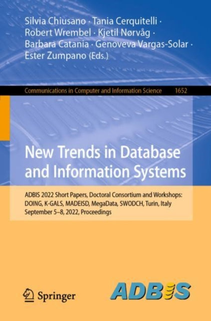 Book cover of: New Trends in Database and Information Systems. By: Silvia Chiusano