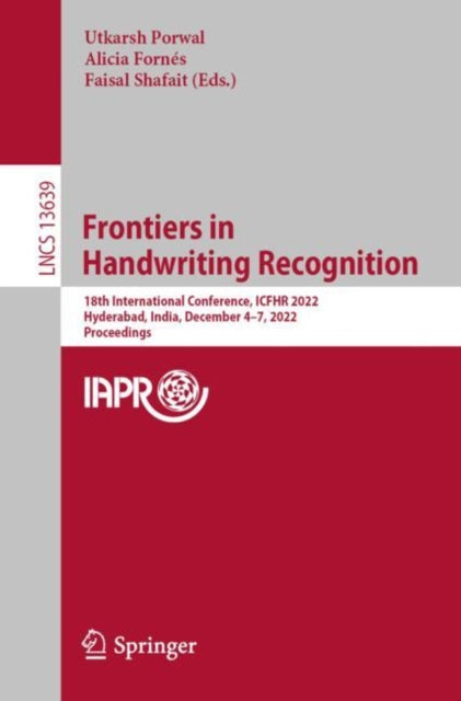 Book cover of: Frontiers in Handwriting Recognition. By: Utkarsh Porwal