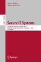 Book cover of: Secure IT Systems. By: Hans P. Reiser